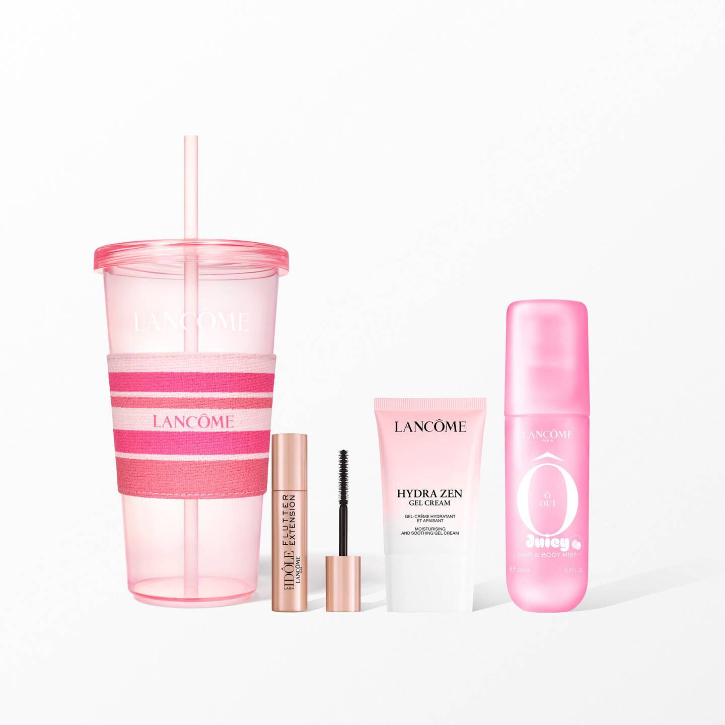 Summer Cup Ô Oui Edycja Limitowana - Niezbędniki do klubu plażowego: kubek chłodzący, Mgiełka do Ciała i Włosów Ô Oui, Lash Idôle Flutter Extension i Hydra Zen Gel Cream!