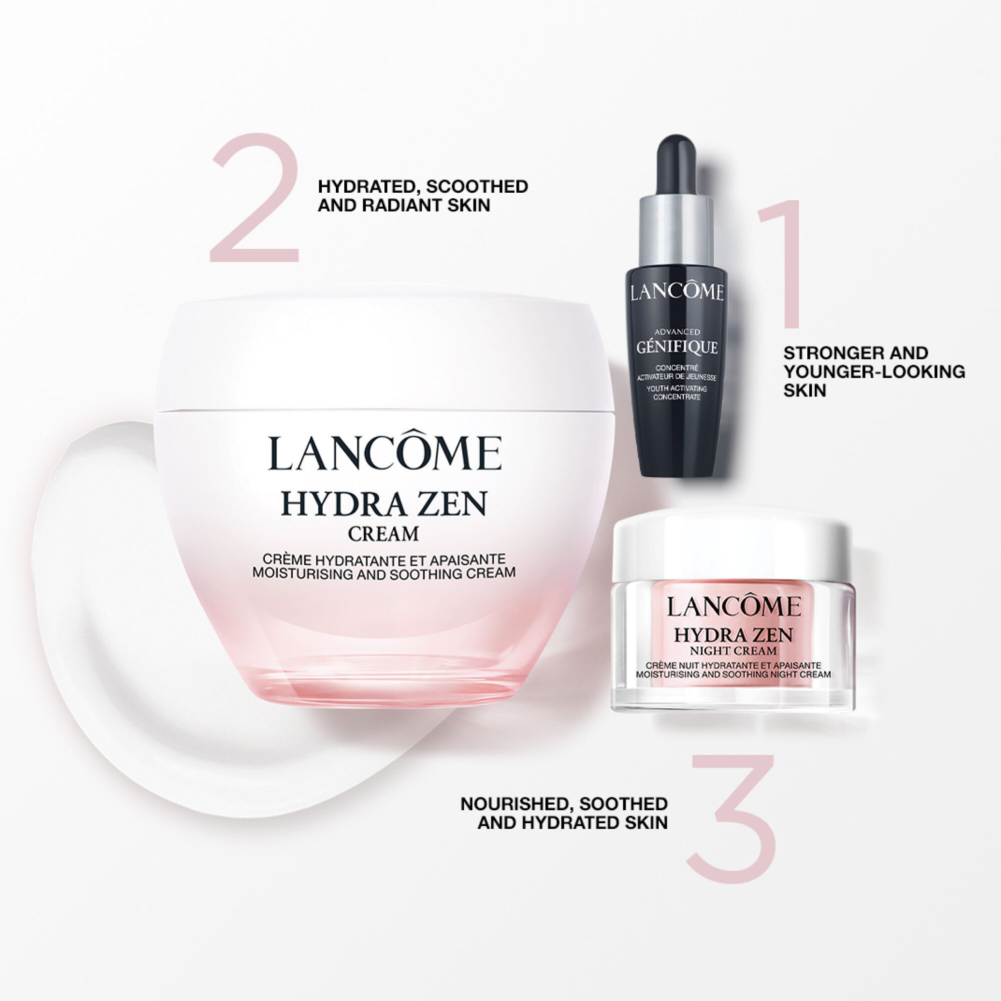 ランコム　HYDRA ZEN CREAM & NIGHT CREAMセット Trésor Midnight Rose - elegancki zapach nocy | Lancôme