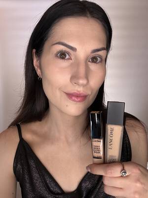  Sylwestrowe oczy syreny z kosmetykami Lancome Krok 1-2 podkład